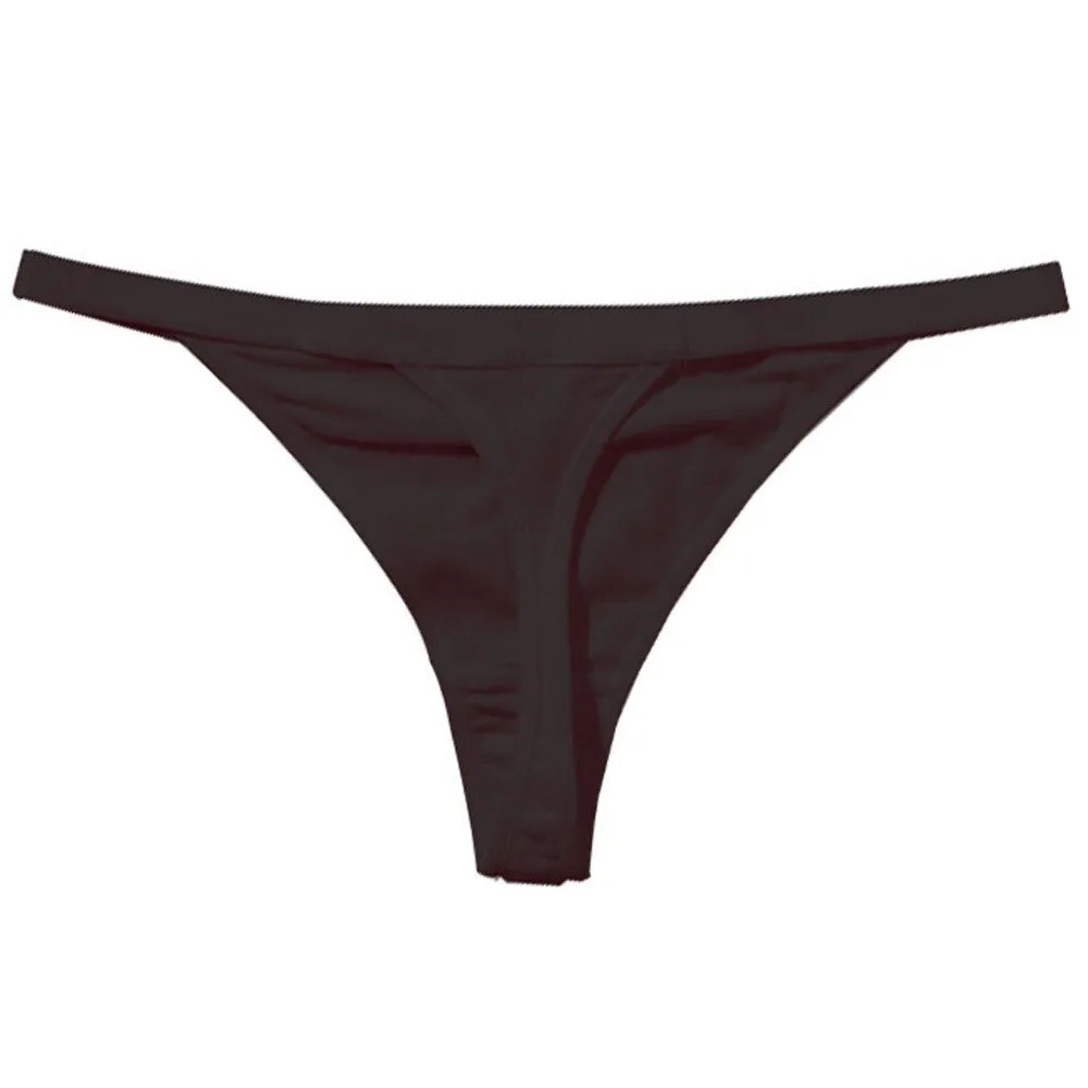 Women Cotton Thongs Sexy Low Waist Underwear Panties for Female Lingerie Underpants Solid Soft Lace G String & Thong Briefs