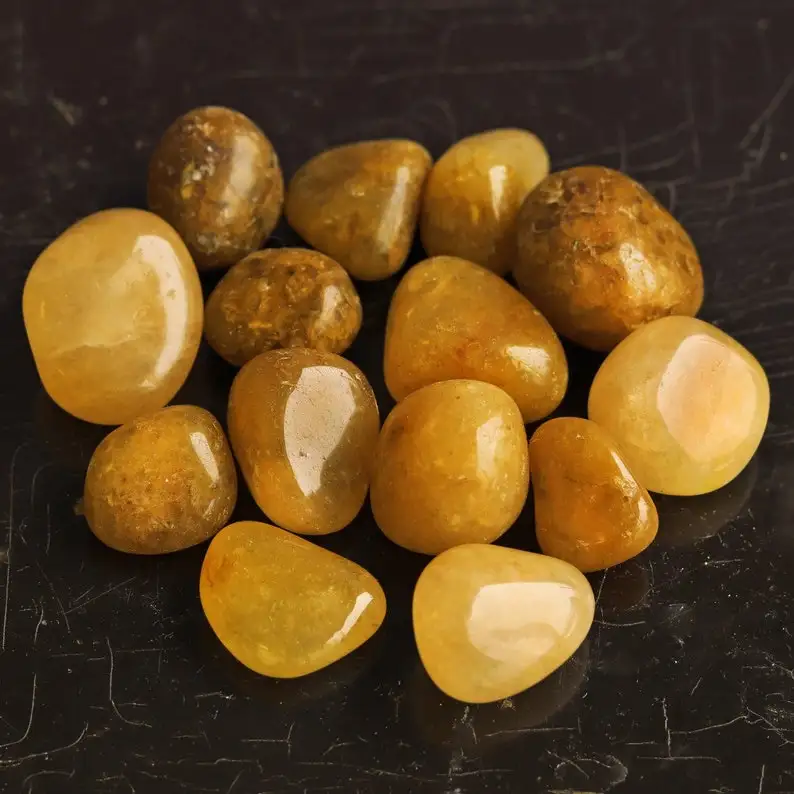 Wholesale Natural Yellow Aventurine Tumbled Stone  Healing Crystal Stones Crystal Gravel Tumbled Stones For  Gifts Alfazal Agate