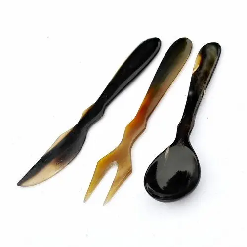 Wholesale Supply Horn Utensils Easy Washable Unique Cutlery Set Made In India Nice Quality Custom Flatware Set At Low Price