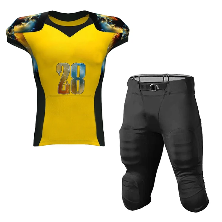  Новейший дизайн сублимированная профессиональная качественная дышащая Униформа американского футбола от профессионального производителя