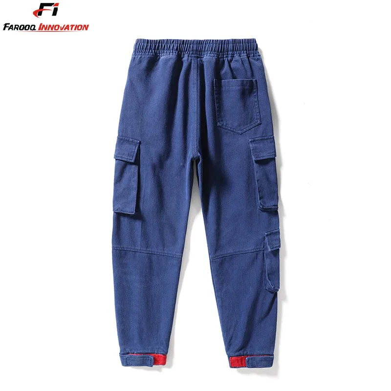  Мужские джинсы-карго большого размера новинка 2021 модная повседневная Уличная одежда джинсы со множеством карманов