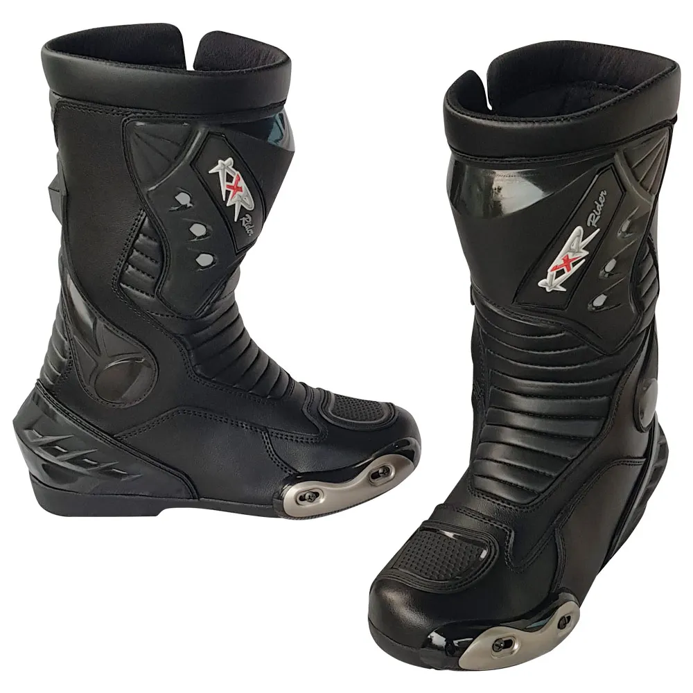 Motorbike Riding Boots Men And Women Motorcycle Leather Boots Touring Racing Sports Shoes For Sale