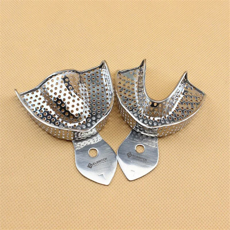 Стоматологическая оттискные ложки автоклавной верхней и нижней зубы лоток для протезирования инструмент из нержавеющей стали Стоматологические Инструменты 10 шт. в комплекте