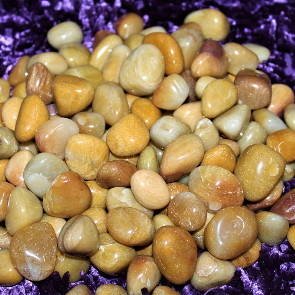 Оптовая продажа Натуральный Желтый авантюрин барабанный камень для исцеления Рейки крупный производитель драгоценных камней KingGems