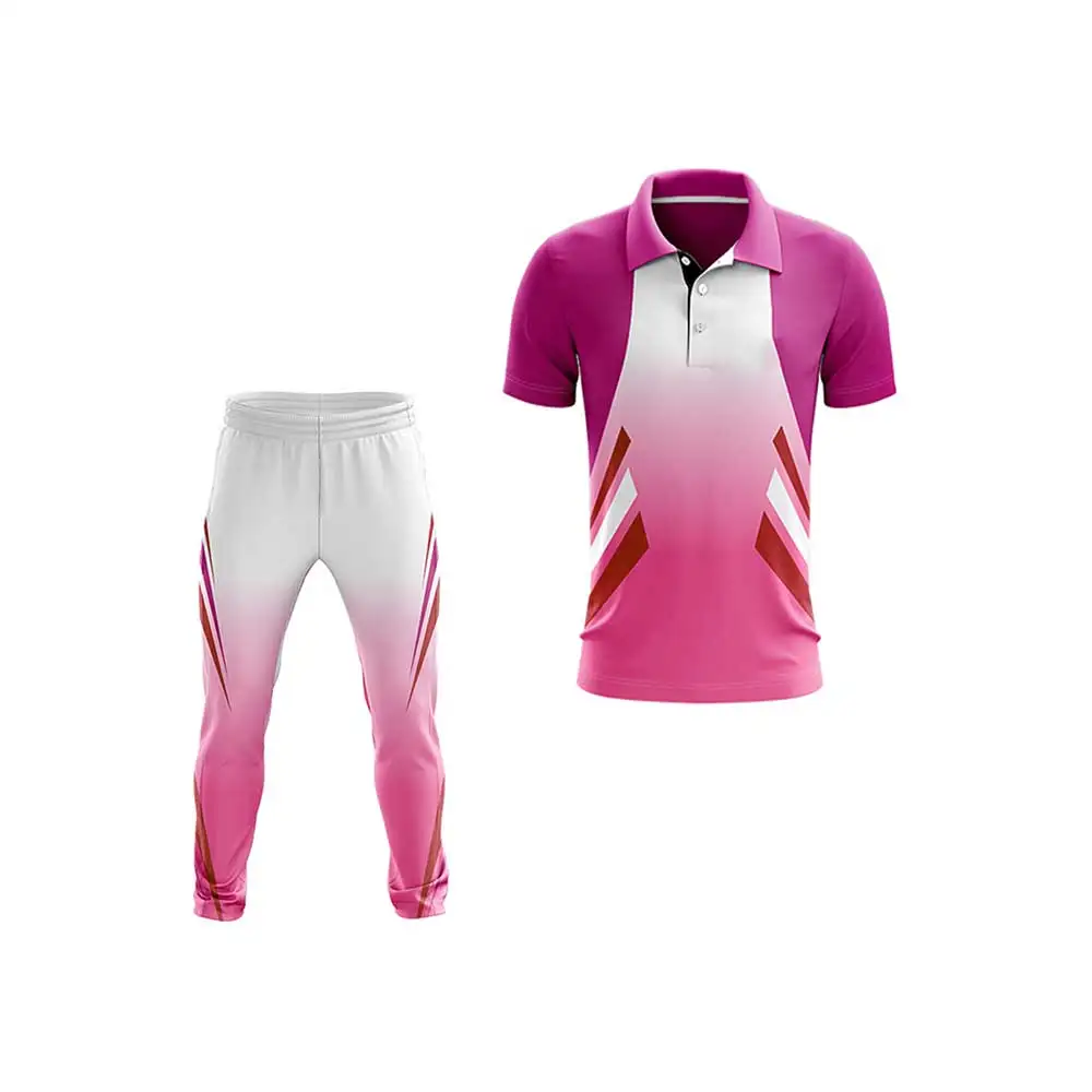 Latest Design High Quality New Arrival Wholesale Customized Logo Printing 2024 Polyester Sports Cricket Uniform