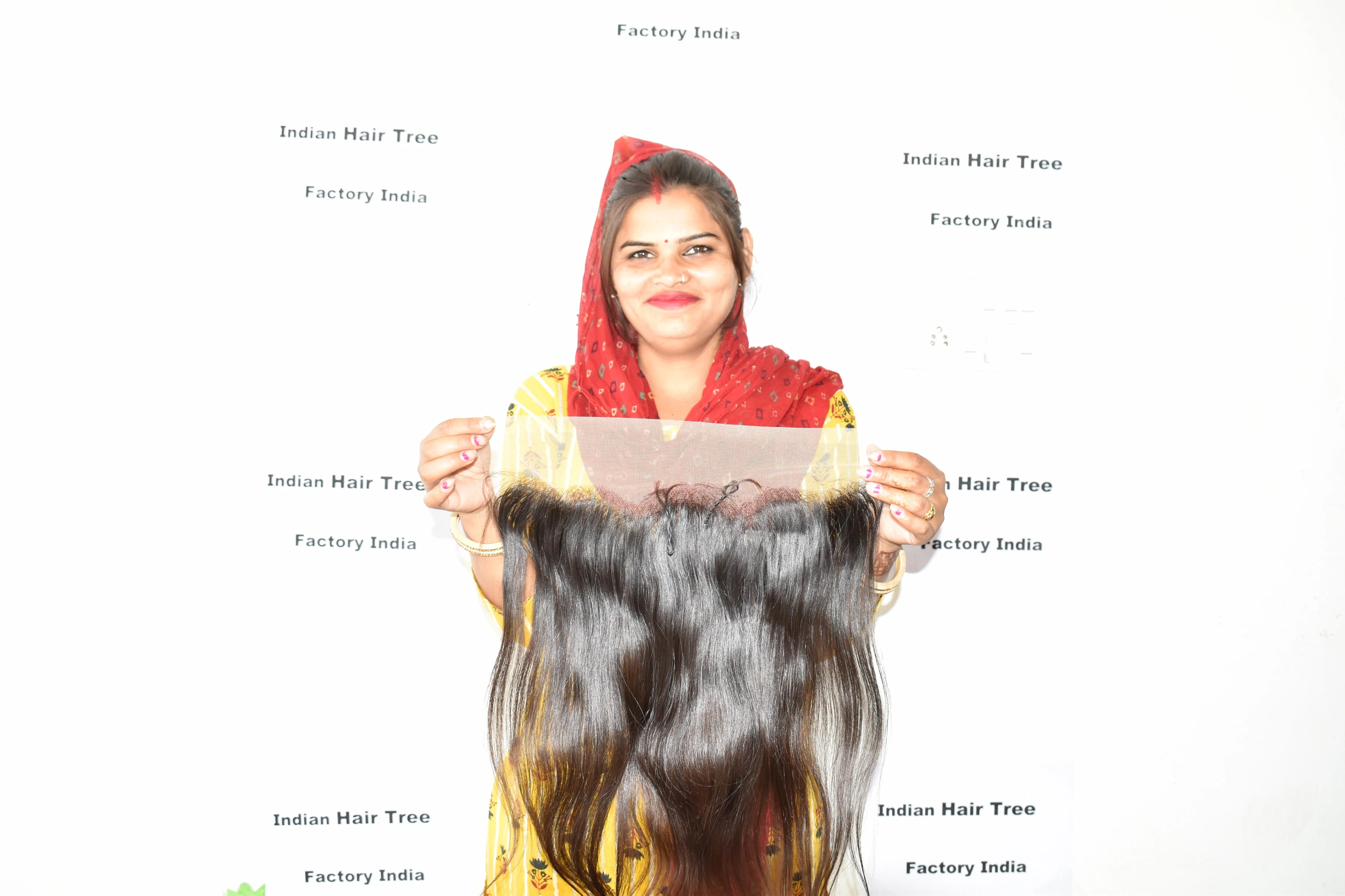 Raw Virgin Indian Temple Natural Silky Straight 13*4 Lace Frontal Wholesale Factory Price Human Hair