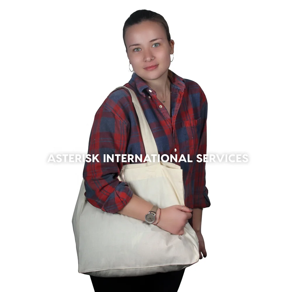 Asterisk Cotton Bag - Reusable Shopping Tote Bag - Fashionable Blank Cotton Canvas - Eco-friendly and fashionable Cotton Bag