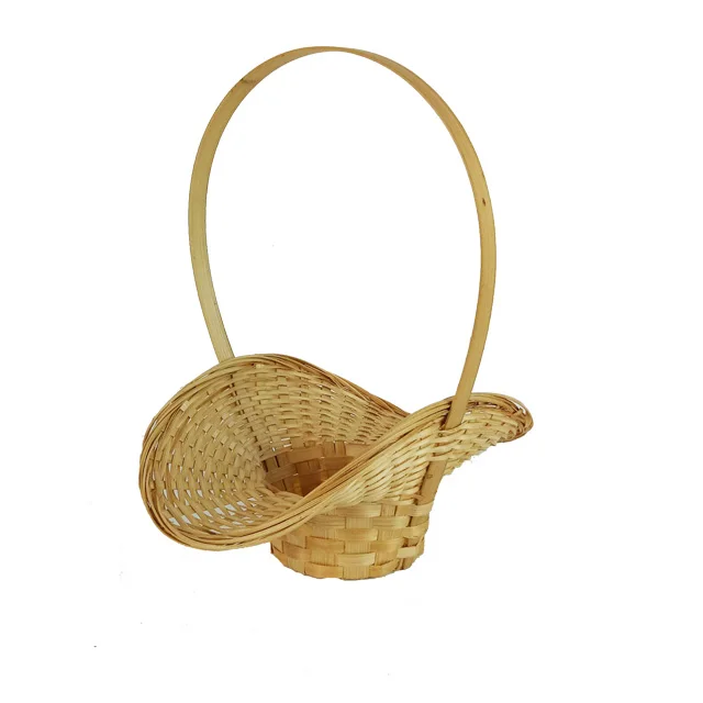 Small Bamboo Basket Decoration Craft Wicker Flower Basket