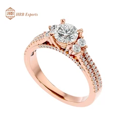 Sophisticated design Good looking design moissanite colorless diamond DEF Certified solitaire ring low price worldwide delivery