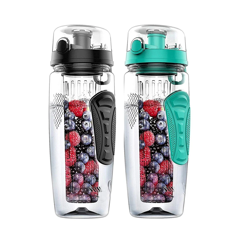 2024 BPA Free Juicer Water Bottle With Infuser Fruit Tritan Water Bottle Drinking Shaker Cup Bottles