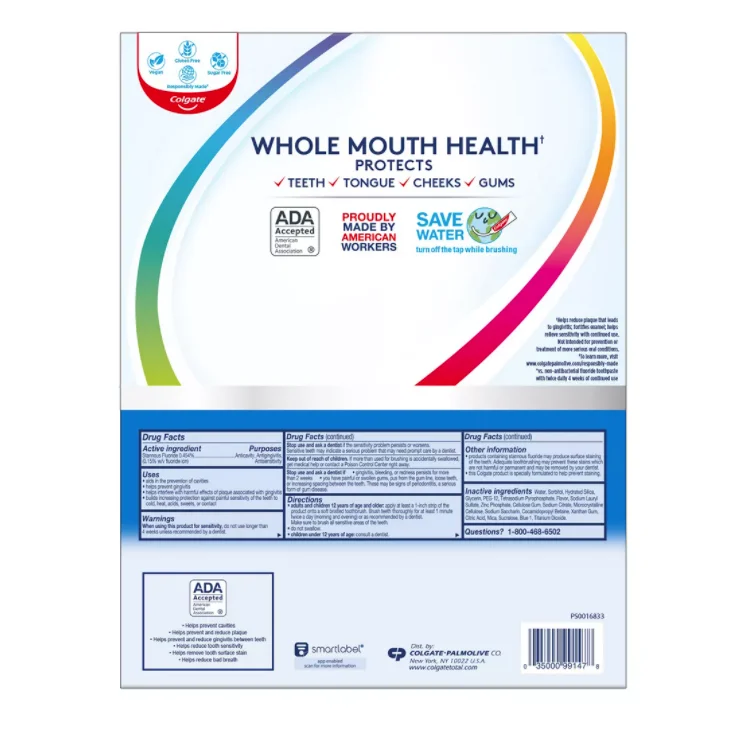 Total Whitening Toothpaste Gel (Pack of 5)