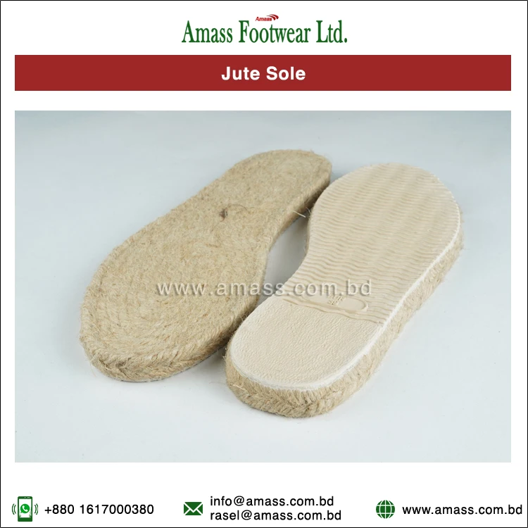 Exporter of Outstanding Quality Wholesale Selling 100% Handmade Jute Material Soles at Factory Price