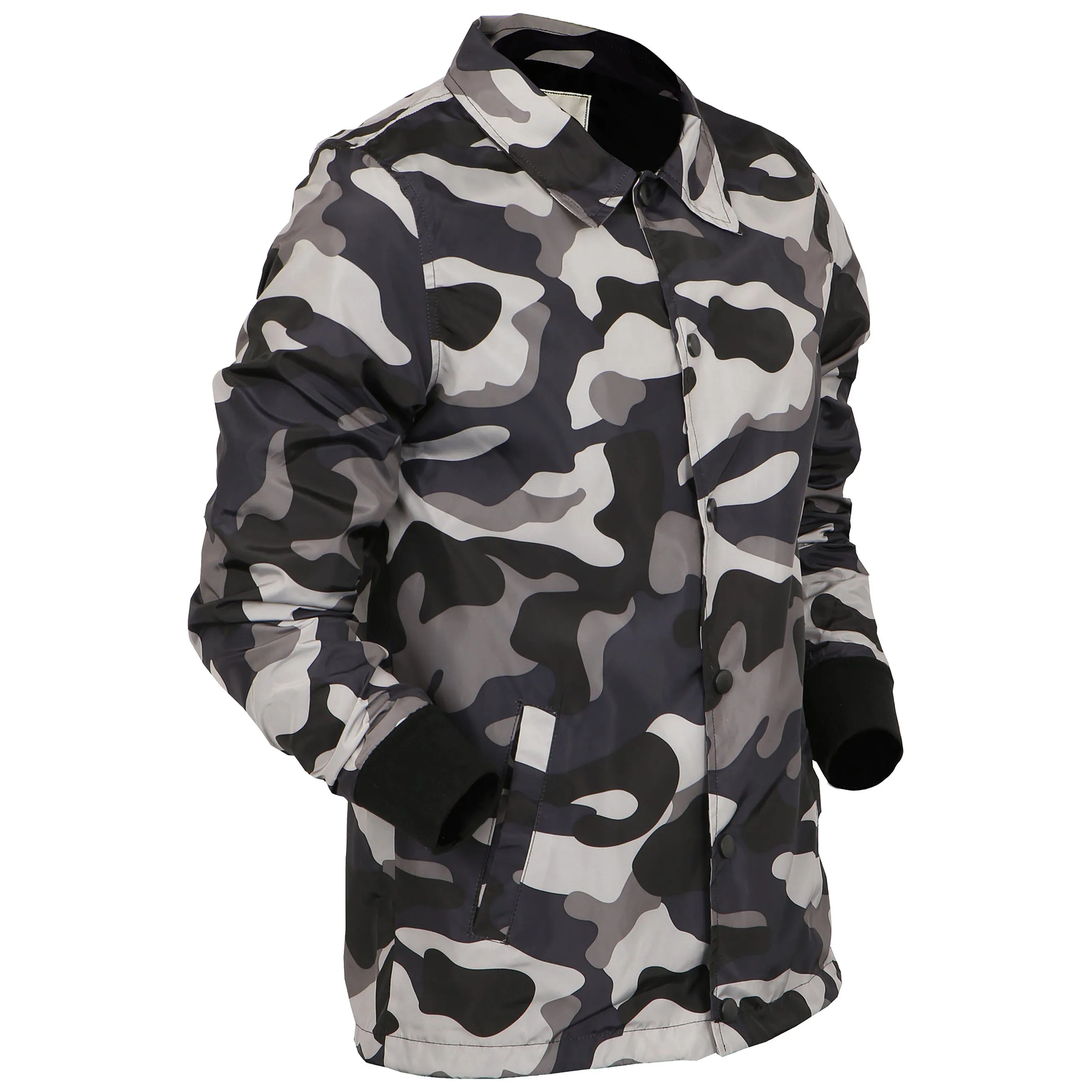 OEM service Light Weight Mens Casual Coach Jackets Wholesale waist elastic cuffs plus size jackets