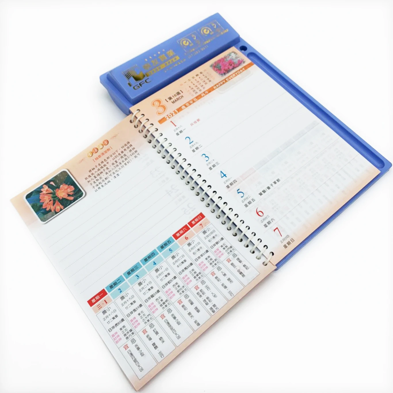 Custom spiral binding special design printing desk calendars calendar ,schedule Black Backboard
