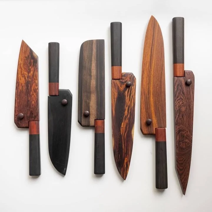 Классический V2-японский ручной Кованый кухонный нож из углеродистой стали с деревянной ручкой