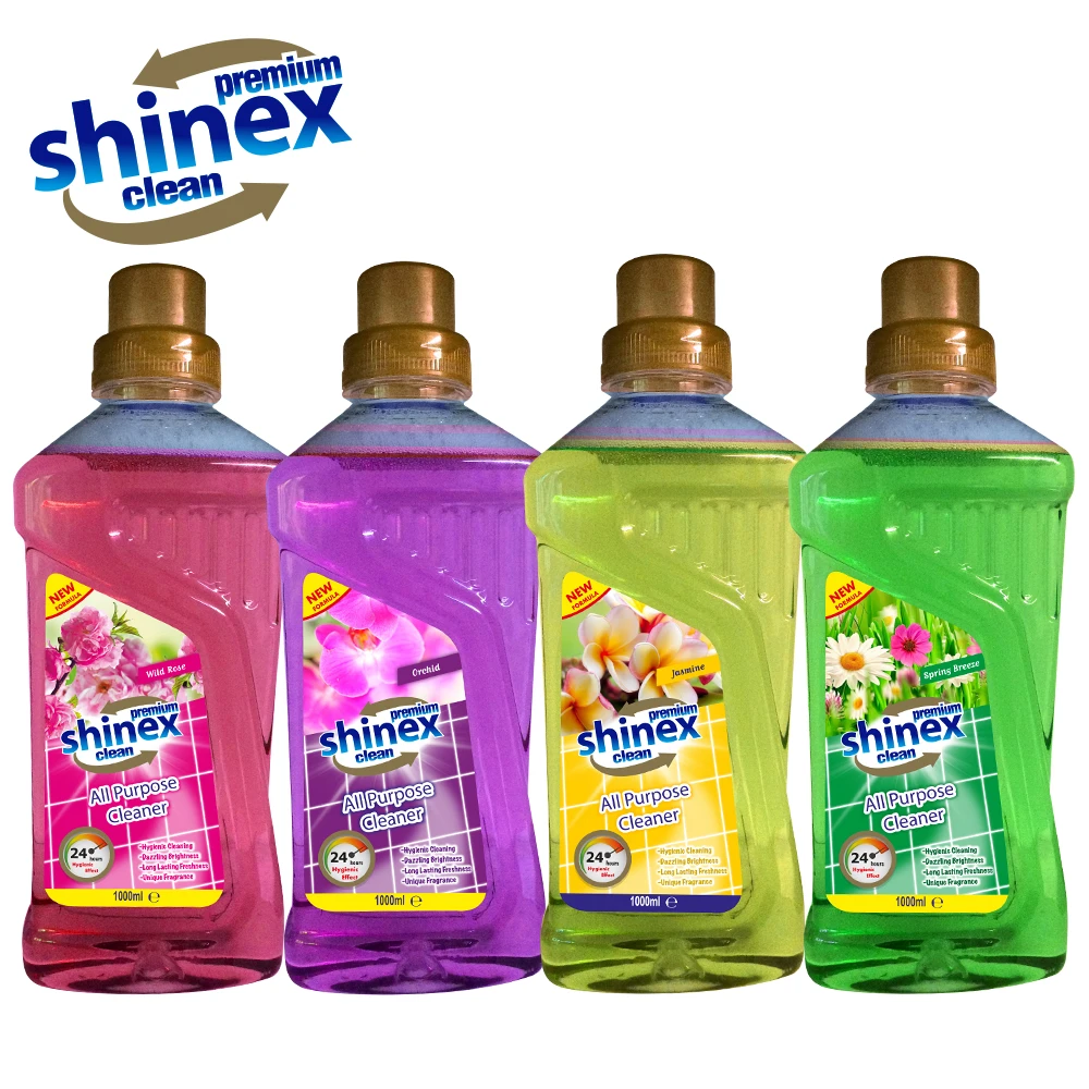 SHINEX All Purpose Liquid Cleaner Detergent 1L Roof Perfumed cleaner for room kitchen desk SHINEX made in Turkey
