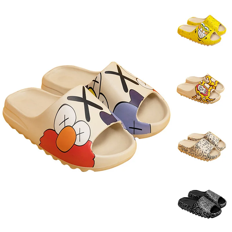 Fashion Coconut Slippers Fish Mouth Lightweight Home Slippers with Thick Bottom