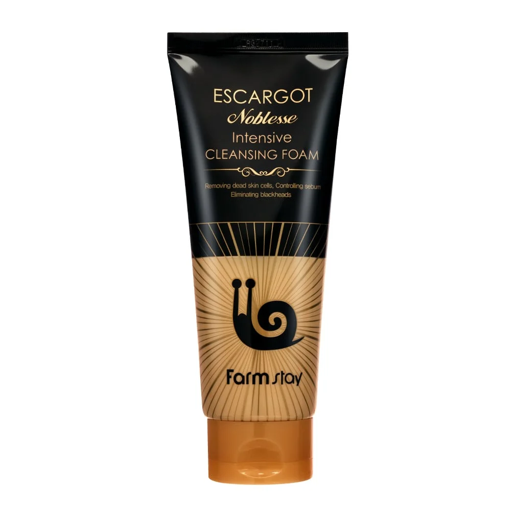 FARMSTAY ESCARGOT NOBLESSE INTENSIVE CLEANSING FOAM  - made in Korea Cosmetic - Pore Cleaner  DEEP CLEANSING Moisturizer