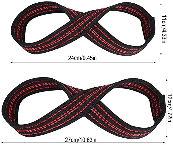Durable Weight Lifting Wrist Straps Figure 8 Padded Cuff Gym Support Hand Bar Grips figure 8 Weight Lifting straps Gym Fitness