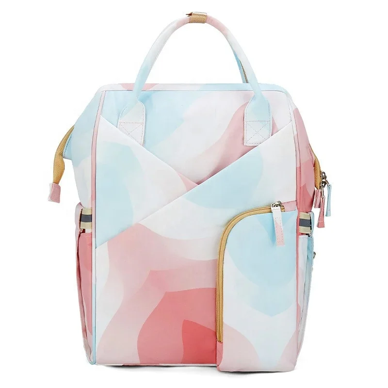 Luxury diaper bag custom Maternity bottle Storage Organizers mommy Diaper Bag Nursery Pouch Travel portable baby bed backpack