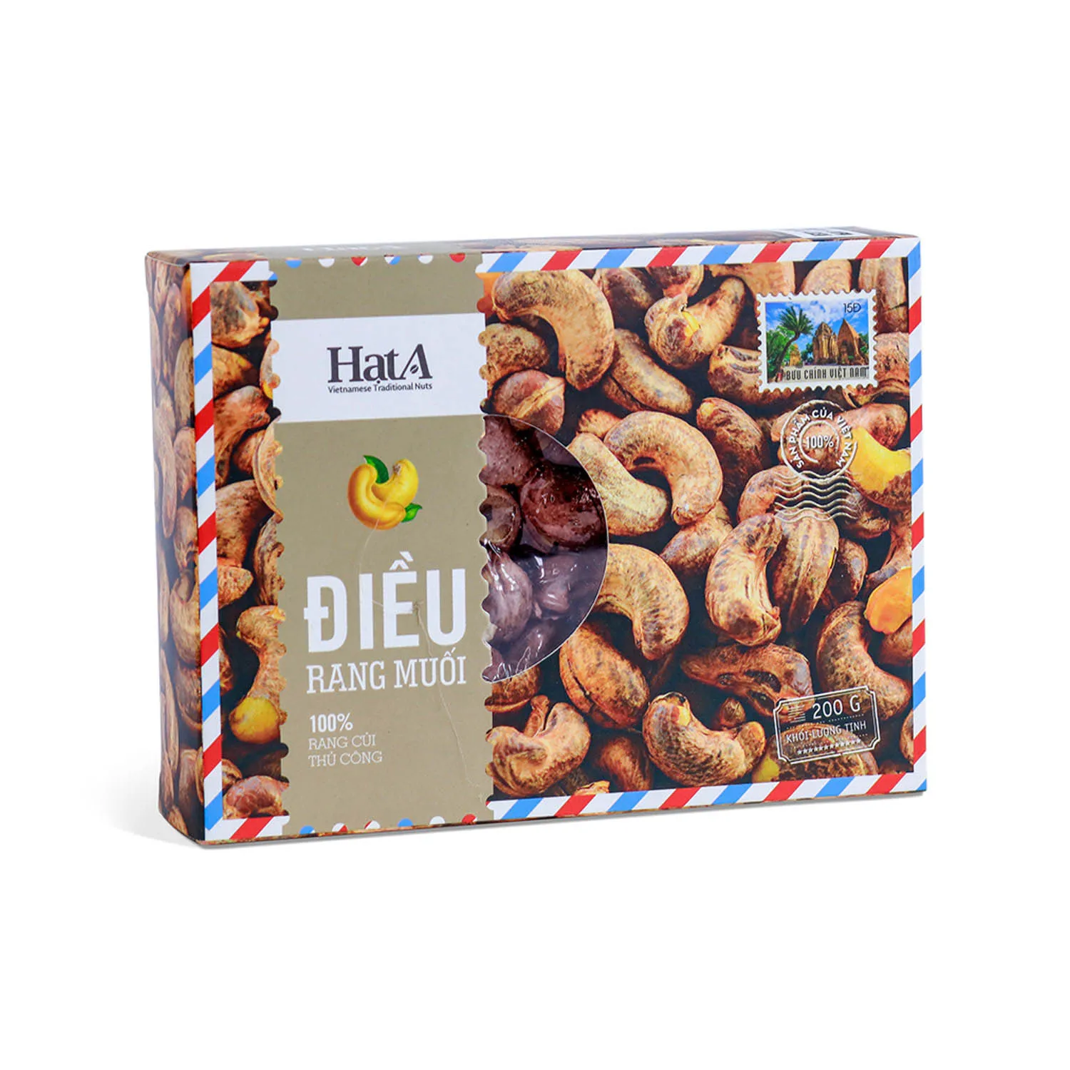 Высококачественные сушеные жареные орехи кешью, готовая к использованию коробка 200 г шляпа, бренд