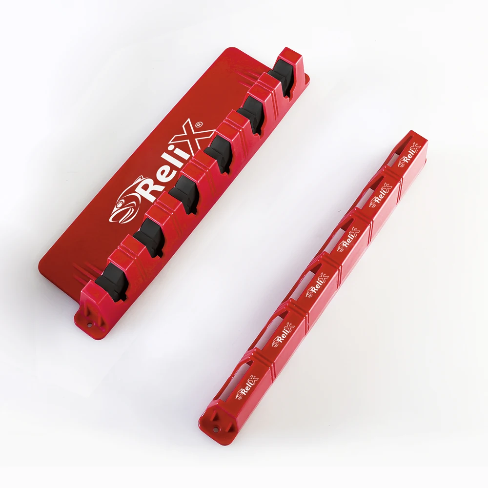 
Fishing Rod Storage Rack Wall Mount VERTICAL with Header type RELIX 6 Holes Fishing Rod Holder Rack Set 