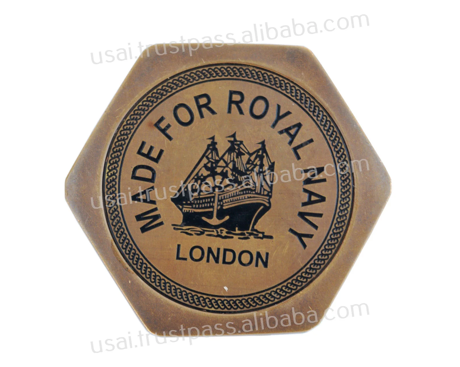 Латунный компас античный Королевский Темно-синий плоский компас-1 5 Дюймовый