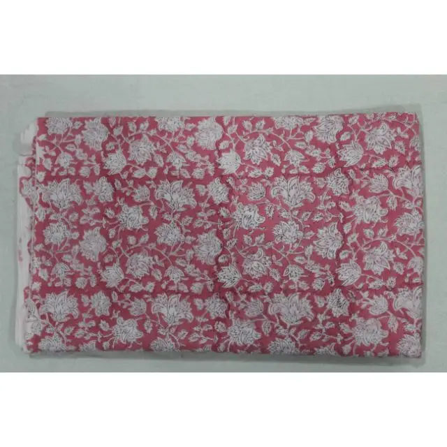 Sanganeri Running Fabric 100%  Pure Cotton Wholesale Indian  Hand Block Printed Designer clothing Fabric