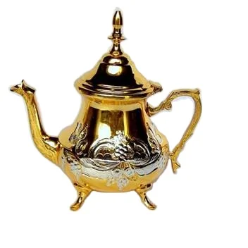 Shiny Designer Brass Tea Pot with Hand Engraving for Dinner Ware Arabian Tea Pot