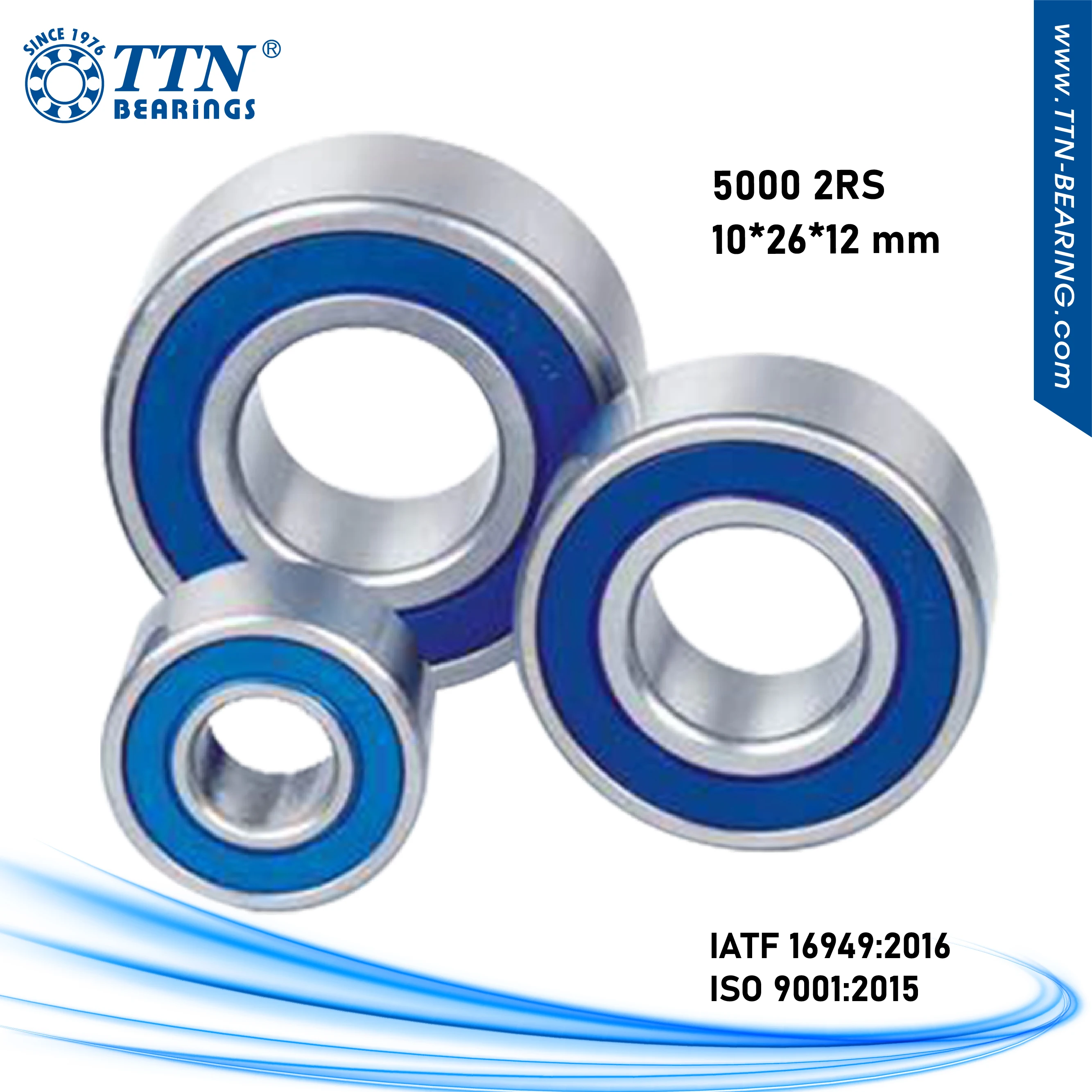 5000 2RS Double Row Angular Contact Ball Bearing P6