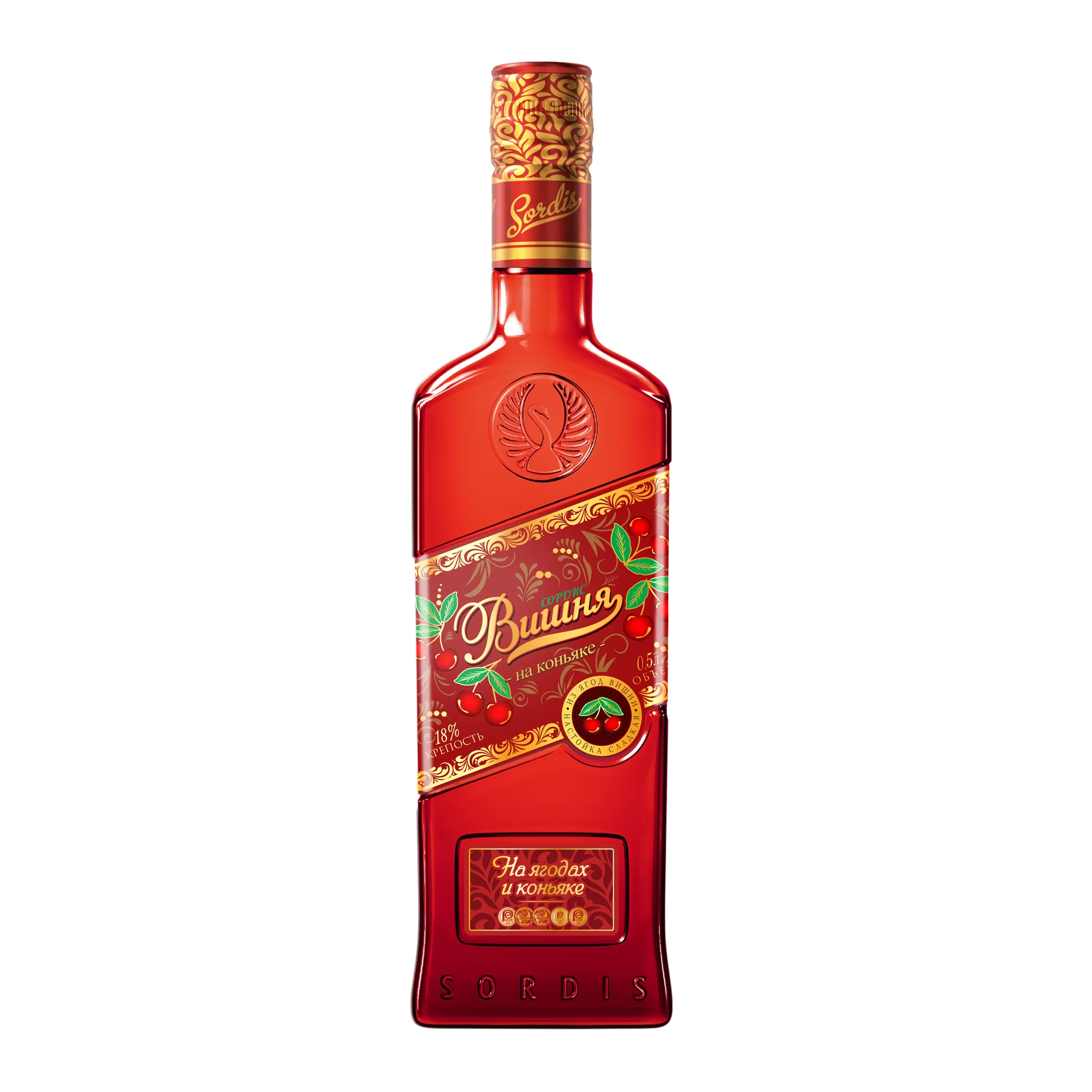 SWEET 18% NATURAL CHERRY and BRANDY 500 ml LIQUEUR