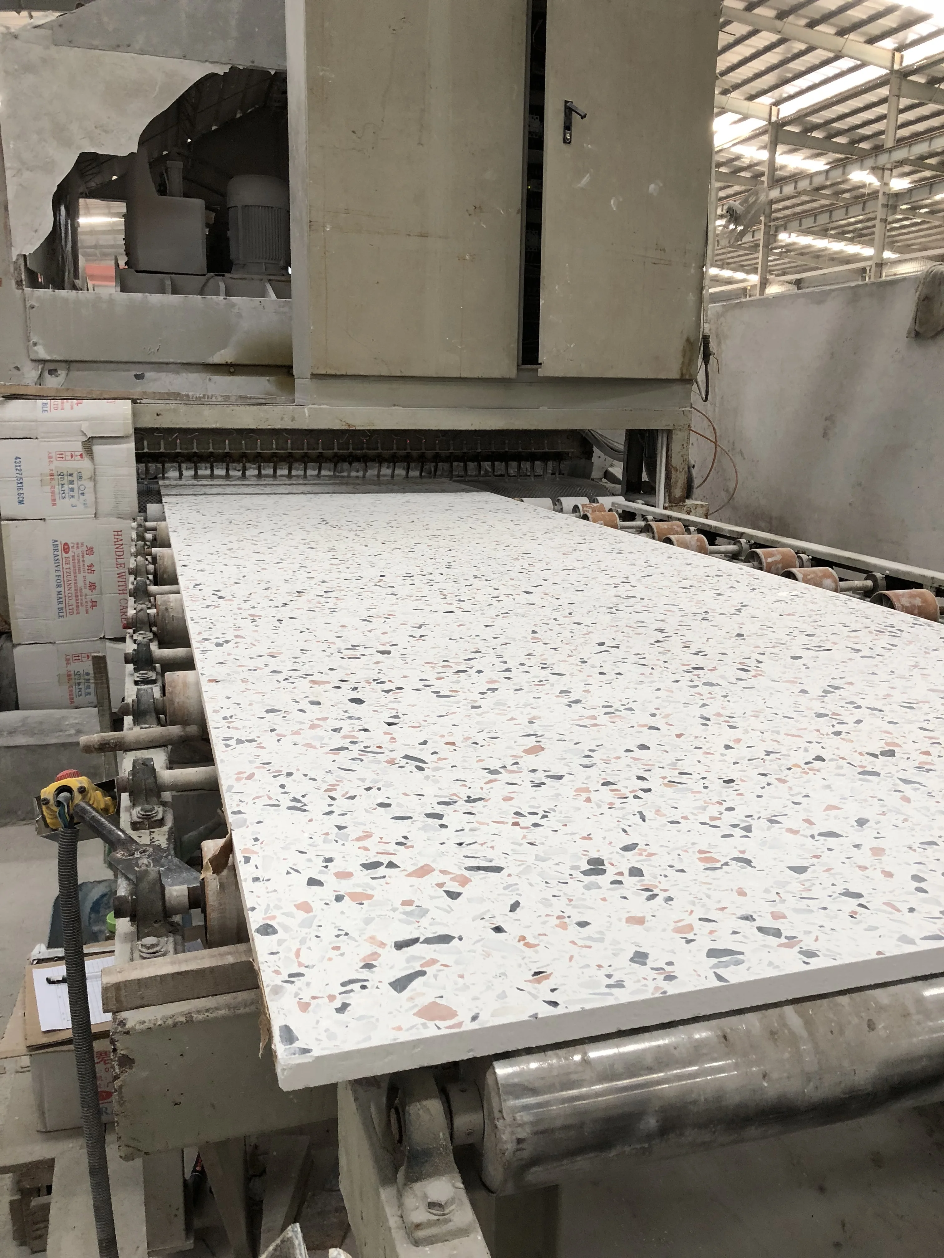 terrazzo slab white terrazzo decor artificial stone floor wall table top manufactured furniture large scale cement terrazzo