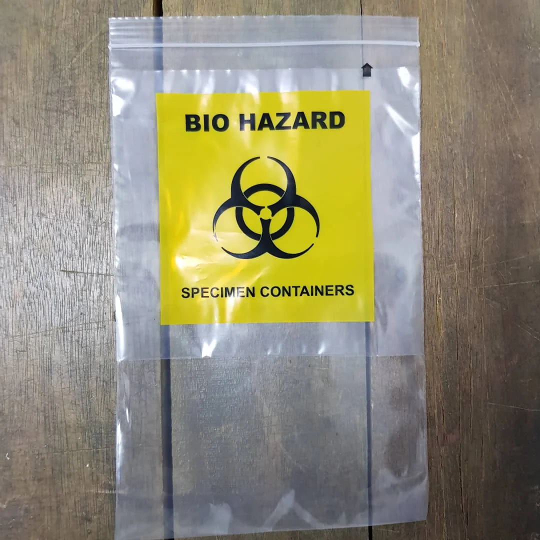 Biohazard specimen bag