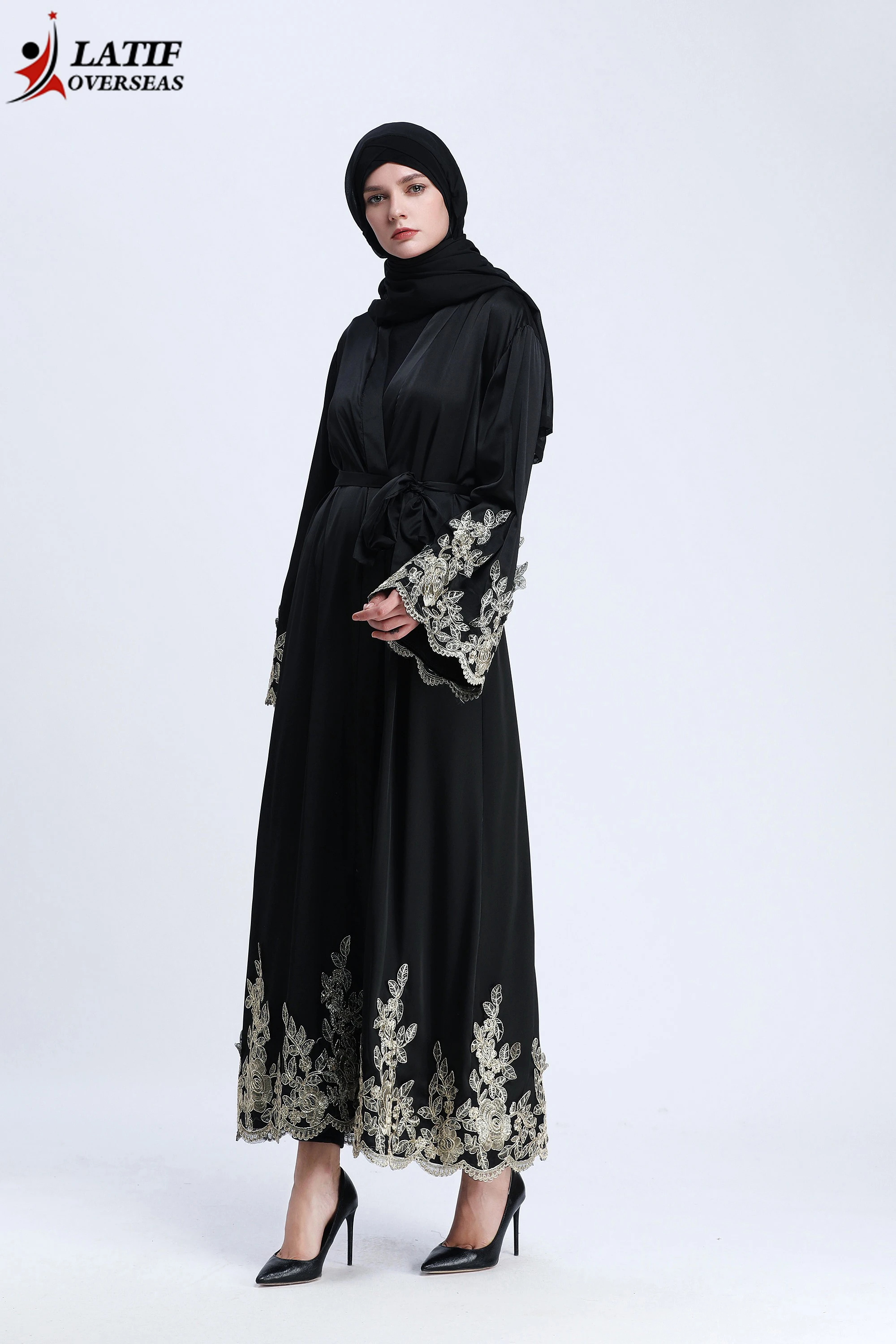 New Breathable Women Fashion Ankle Length Long Dress Women Long Sleeve Bourka