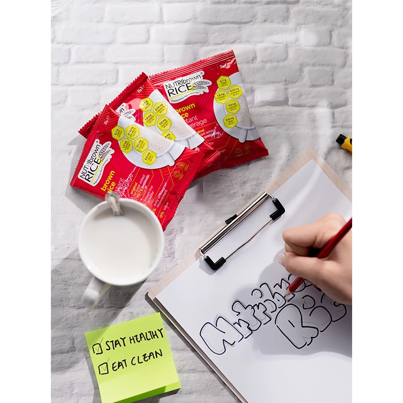 100% Whole Grain Brown Rice NutriBrownRice Instant Beverage No Sugar Added with Prebiotic