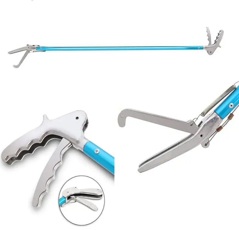 
Multipurpose Snake Catcher Tongs Foldable Stainless Steel Reptile Grabber Stick 