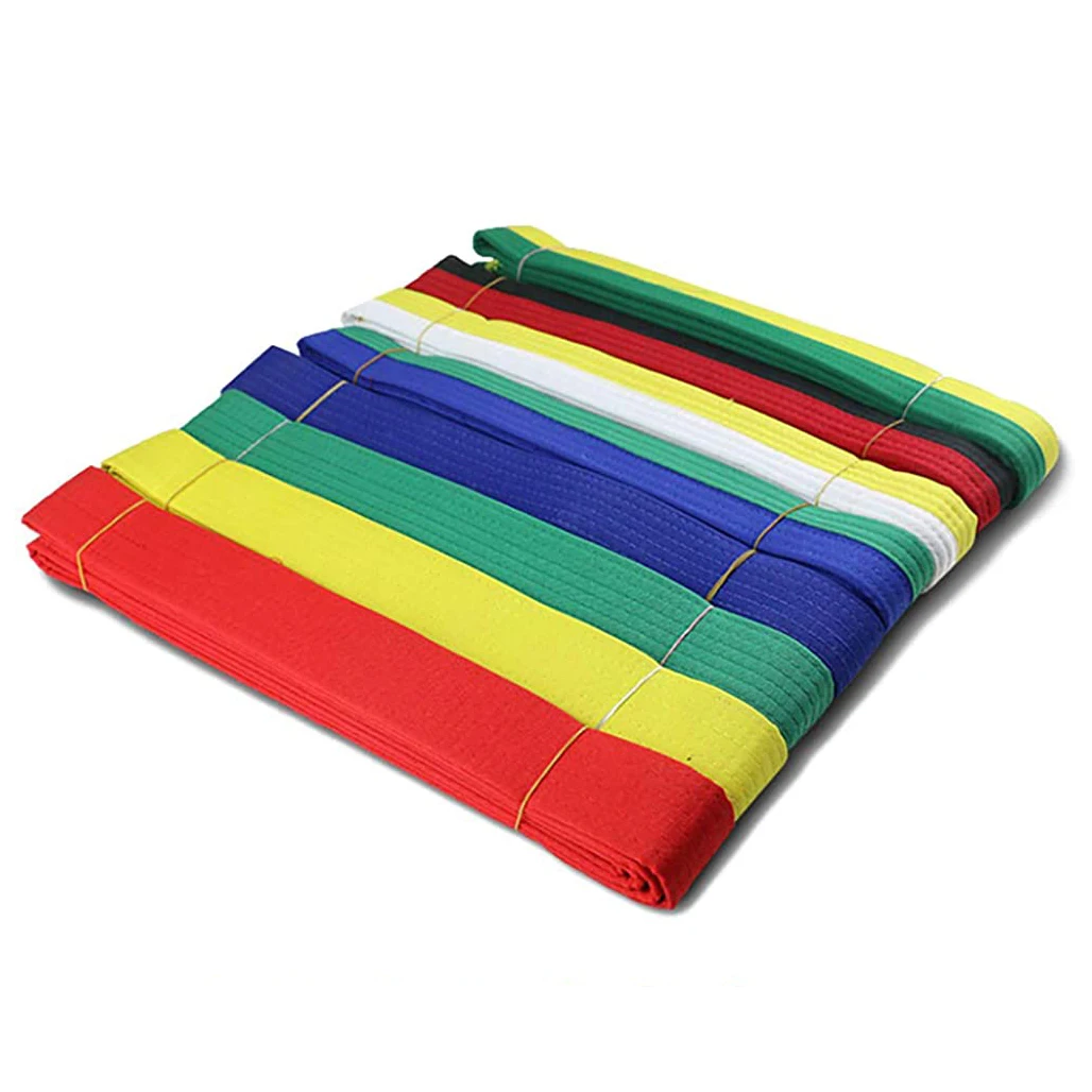 Multi Color Karate BJJ Judo Belts High Quality Taekwondo 100%cotton Martial Arts Studios 4cm Custom Unisex PK