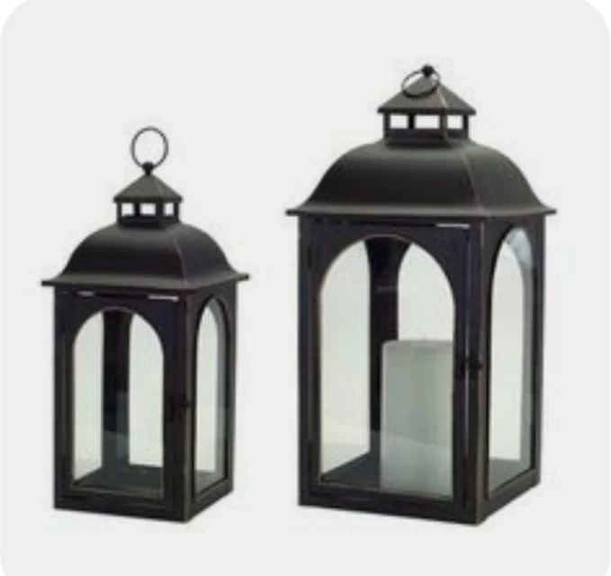Новый элегантный черный фонарь для украшения помещений