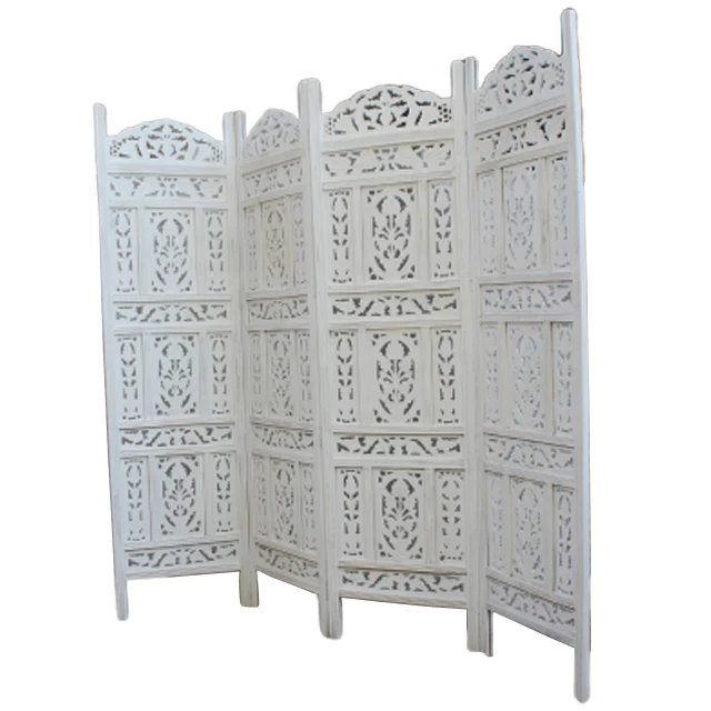 
Unique Designing Wood Made Beautiful Customized 4 Panel Wooden Screen/ Room Divider/ Partition For Home Hotel Room 