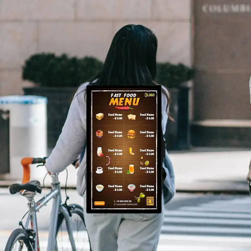 Best selling LED/LCD backpack Smart Walking advertising backpack battery power high brightness display with free software