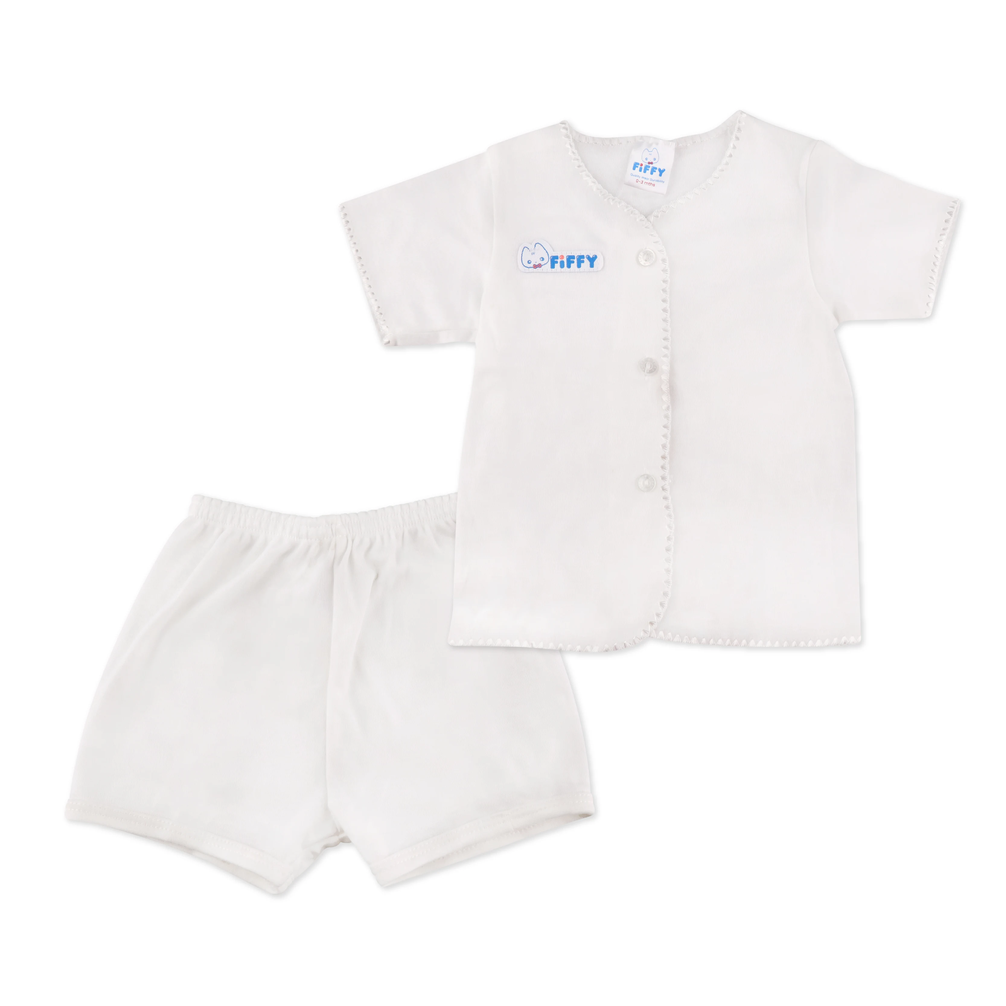 FIFFY детская белая одежда жилет с коротким рукавом и короткие брюки Детский