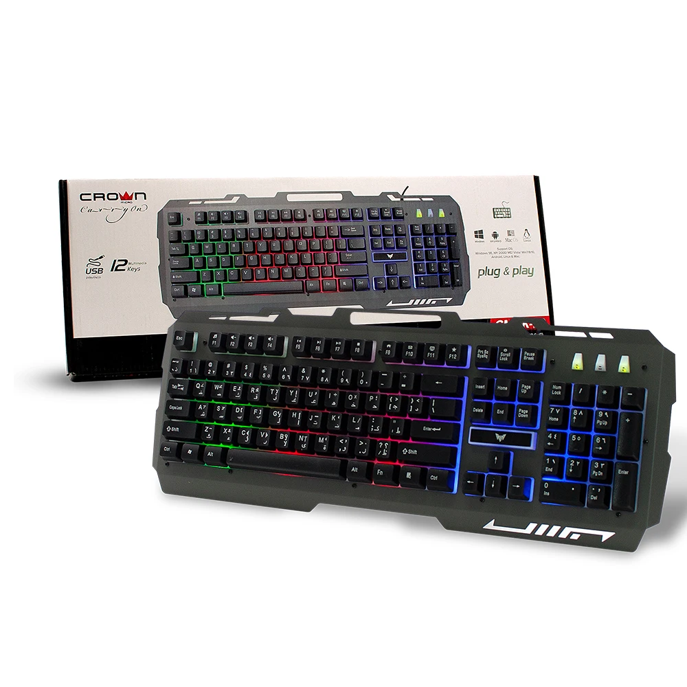 Mechanical custom keyboard wired usb arabic layout cheap price ergonomic keyboard mechanical rgb gamer keyboard