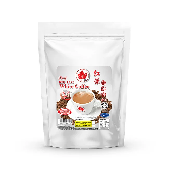 Fast Delivery Cheap Price Less Sugar White Coffee Instant Premix Coffee 15 Sticks In a Bag Bitter Taste Real Roasted Coffee