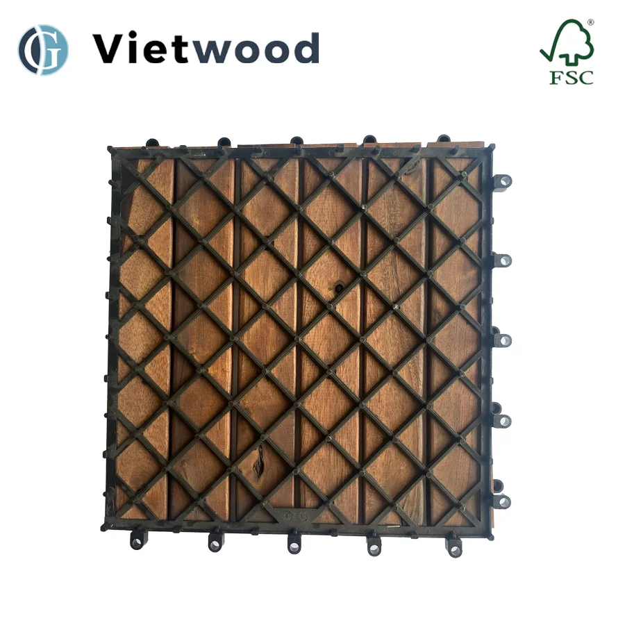 Cheap wood flooring Modern acacia wood decking tile for hardwood flooring / parquet flooring from Viet Nam
