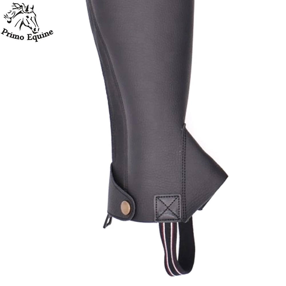Best Quality Horse Riding Sports Wear Premium Brown leather and Elastic Straps Horse Riding Half Chaps