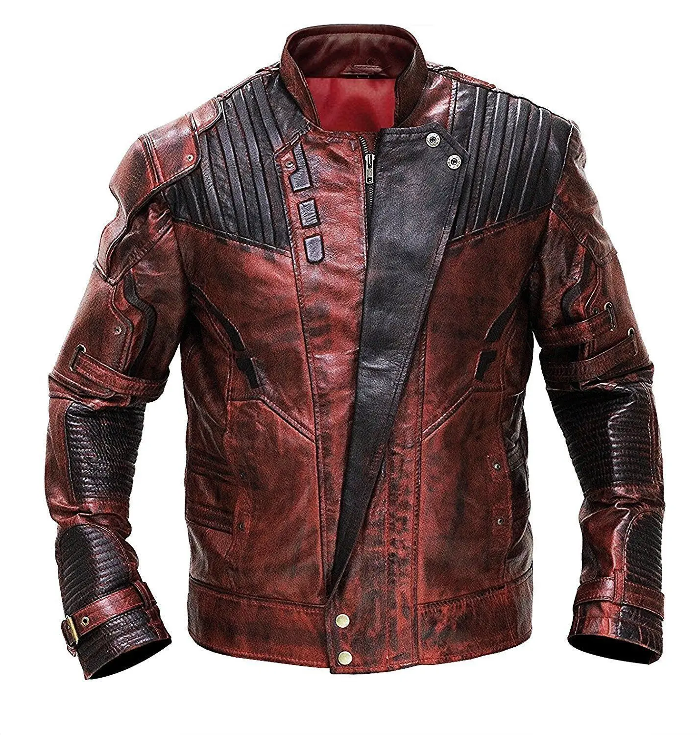 Leather jackets Outer shell Made of Real Cowhide milled grain 1.2, 1.3mm thick leather. Original YKK antique brass zipper