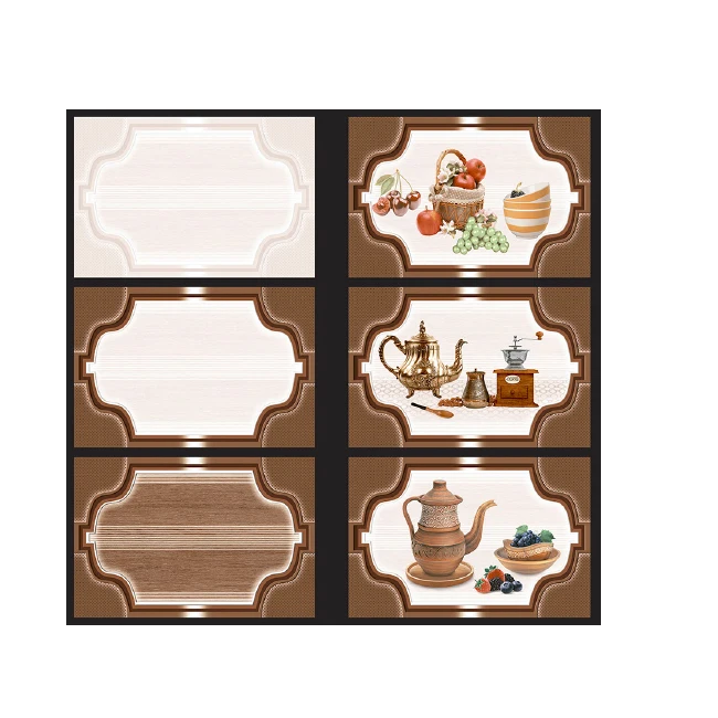 Brick look high gloss Ceramic Wall Floor Digital Glossy types Vitrified Porcelain digital Tile for villa office from Morbi