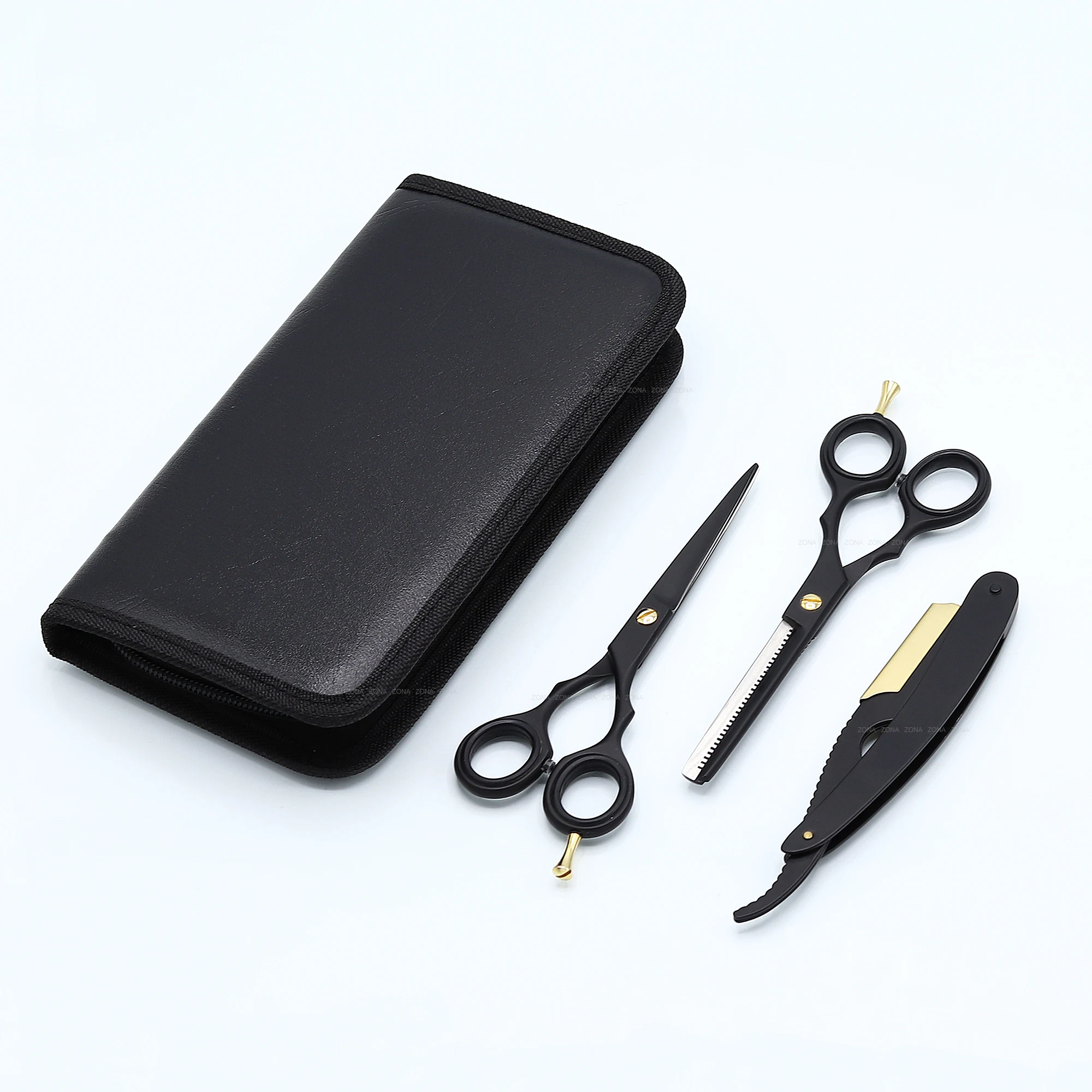Professional Salon Hair Cutting Scissors Kit Stainless Steel Handle and Blade Beauty Tool for Personal Use