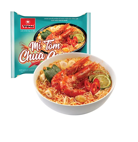 Wholesalers Hot And Sour Shrimp Flavor  Instant Noodles 60g x 30 bags  Viet Nam