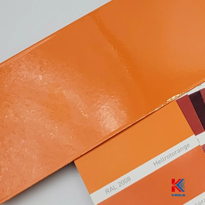 Boat Paint Powder Coating Electrostatic High Quality Paint KWOLIN K-5262 Interior Orange Gloss RAL2008